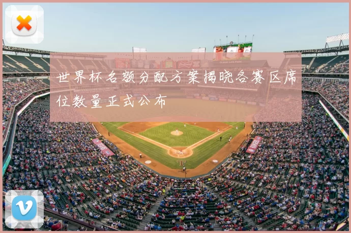 世界杯名额分配方案揭晓各赛区席位数量正式公布